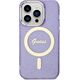 Guess Guess Glitter Gold MagSafe - Etui iPhone 14 Pro Max (Purpurowy)