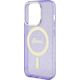 Guess Guess Glitter Gold MagSafe - Etui iPhone 14 Pro Max (Purpurowy)