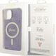 Guess Guess 4G MagSafe - Etui iPhone 14 (Purpurowy)