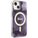 Guess Guess Golden Marble MagSafe - Etui iPhone 14 (Purpurowy)