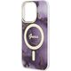 Guess Guess Golden Marble MagSafe - Etui iPhone 14 Pro (Purpurowy)