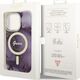Guess Guess Golden Marble MagSafe - Etui iPhone 14 Pro (Purpurowy)