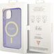 Guess Guess Glitter Gold MagSafe - Etui iPhone 14 Plus (Purpurowy)
