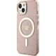 Guess Guess Glitter Gold MagSafe - Etui iPhone 14 Plus (Różowy)