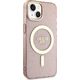 Guess Guess Glitter Gold MagSafe - Etui iPhone 14 Plus (Różowy)