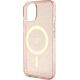 Guess Guess Glitter Gold MagSafe - Etui iPhone 14 Plus (Różowy)