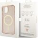 Guess Guess Glitter Gold MagSafe - Etui iPhone 14 Plus (Różowy)