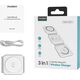 Ładowarka Choetech Magnetyczna ładowarka indukcyjna Choetech T588-F 3w1 15W (biała)