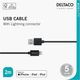 Kabel USB Deltaco USB-A - Lightning 2 m Czarny (IPLH-412)