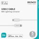 Kabel USB Deltaco USB-C - Lightning 2 m Biały (IPLH-452)