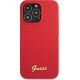 Guess Guess GUHCP13XLSLMGRE iPhone 13 Pro Max 6.7" czerwony/burgundy hard case Silicone Vintage Gold Logo