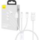 Kabel USB Baseus USB-A - USB-C + microUSB + Lightning 0.5 m Biały (P10320105221-01)