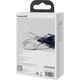 Kabel USB Baseus USB-A - USB-C + microUSB + Lightning 0.5 m Biały (P10320105221-01)