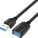 Kabel USB Vention USB-A - USB-A 1 m Czarny (VAS-A45-B100)
