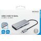 HUB USB Deltaco USB hub DELTACO USB-C ha - 2x USB-C ho and 2x USB-A ho, 10 Gb / s, gray / USBC-HUB201