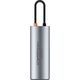 HUB USB Baseus Hub 7w1 Baseus Gleam, USB-C do 1x HDMI4K 60Hz + 3x USB3.0 + 1x PD + 1x SD/TF (szary)