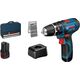 Wiertarka Bosch Bosch Cordless Impact Drill GSB 12V-15 Professional, 12 Volt (blue/black, 2x Li-Ion battery 2.0Ah, 25 bits)
