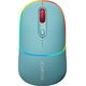 Mysz Canyon CANYON MW-22, 2 in 1 Wireless optical mouse with 4 buttons,Silent switch for right/left keys,DPI 800/1200/1600, 2 mode(BT/ 2.4GHz), 650mAh Li-poly battery,RGB backlight,Dark cyan, cable length 0.8m, 110*62*34.2mm, 0.085kg
