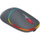 Mysz Canyon CANYON MW-22, 2 in 1 Wireless optical mouse with 4 buttons,Silent switch for right/left keys,DPI 800/1200/1600, 2 mode(BT/ 2.4GHz), 650mAh Li-poly battery,RGB backlight,Dark grey, cable length 0.8m, 110*62*34.2mm, 0.085kg