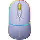 Mysz Canyon CANYON MW-22, 2 in 1 Wireless optical mouse with 4 buttons,Silent switch for right/left keys,DPI 800/1200/1600, 2 mode(BT/ 2.4GHz), 650mAh Li-poly battery,RGB backlight,Mountain lavender, cable length 0.8m, 110*62*34.2mm, 0.085kg