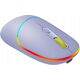 Mysz Canyon CANYON MW-22, 2 in 1 Wireless optical mouse with 4 buttons,Silent switch for right/left keys,DPI 800/1200/1600, 2 mode(BT/ 2.4GHz), 650mAh Li-poly battery,RGB backlight,Mountain lavender, cable length 0.8m, 110*62*34.2mm, 0.085kg