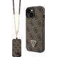 Guess Guess GUHCP15SP4TDSCPW iPhone 15 6.1" brązowy/brown hardcase Crossbody 4G Metal Logo