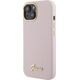 Guess Guess GUHCP15SSMBSLP iPhone 15 6.1" różowy/pink hardcase Silicone Script Metal Logo & Frame
