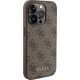 Guess Guess GUHCP15LG4GFBR iPhone 15 Pro 6.1" brązowy/brown hard case 4G Metal Gold Logo