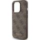 Guess Guess GUHCP15LG4GFBR iPhone 15 Pro 6.1" brązowy/brown hard case 4G Metal Gold Logo