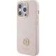 Guess Guess GUHCP15LM4DGPP iPhone 15 Pro 6.1" jasnoróżowy/pink hardcase Silicone Logo Strass 4G