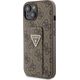Guess Guess GUHCP15SPGS4TDW iPhone 15 6.1" brązowy/brown hardcase Grip Stand 4G Triangle Strass