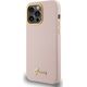 Guess Guess GUHCP15XSMBSLP iPhone 15 Pro Max 6.7" różowy/pink hardcase Silicone Script Metal Logo & Frame