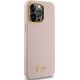 Guess Guess GUHCP15XSMBSLP iPhone 15 Pro Max 6.7" różowy/pink hardcase Silicone Script Metal Logo & Frame
