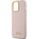 Guess Guess GUHCP15XSMBSLP iPhone 15 Pro Max 6.7" różowy/pink hardcase Silicone Script Metal Logo & Frame