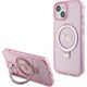 Guess Guess GUHMP15MHRSGSP iPhone 15 Plus 6.7" różowy/pink hardcase Ring Stand Script Glitter MagSafe