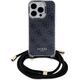 Guess Guess GUHCP15LHC4SEK iPhone 15 Pro 6.1" czarny/black hardcase Crossbody Cord 4G Print