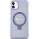 Guess Guess GUHMN61HRSGSU iPhone 11 / Xr 6.1" fioletowy/purple hardcase Ring Stand Script Glitter MagSafe