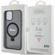 Guess Guess GUHMP12MHRSGSK iPhone 12/12 Pro 6.1" czarny/black hardcase Ring Stand Script Glitter MagSafe