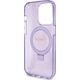 Guess Guess GUHMP13XHRSGSU iPhone 13 Pro Max 6.1" fioletowy/purple hardcase Ring Stand Script Glitter MagSafe