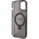 Guess Guess GUHMP13MHRSGSK iPhone 13 / 14 / 15 6.1" czarny/black hardcase Ring Stand Script Glitter MagSafe