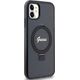 Guess Guess GUHMN61HRSGSK iPhone 11 / Xr 6.1" czarny/black hardcase Ring Stand Script Glitter MagSafe