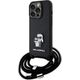 Karl Lagerfeld Karl Lagerfeld KLHCP15LSAKCPSK iPhone 15 Pro 6.1" hardcase czarny/black Crossbody Saffiano Metal Pin Karl & Choupette