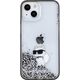 Karl Lagerfeld Karl Lagerfeld KLHCP15SLKCNSK iPhone 15 6.1" transparent hardcase Liquid Glitter Choupette