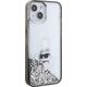 Karl Lagerfeld Karl Lagerfeld KLHCP15SLKCNSK iPhone 15 6.1" transparent hardcase Liquid Glitter Choupette