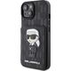 Karl Lagerfeld Karl Lagerfeld KLHCP15SSAKKNSCK iPhone 15 6.1" czarny/black hardcase Saffiano Cardslots and Stand Monogram Ikonik Patch