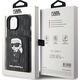 Karl Lagerfeld Karl Lagerfeld KLHCP15SSAKKNSCK iPhone 15 6.1" czarny/black hardcase Saffiano Cardslots and Stand Monogram Ikonik Patch