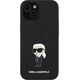Karl Lagerfeld Karl Lagerfeld KLHCP15SGKNPSK iPhone 15 6.1" czarny/black hardcase Fixed Glitter Ikonik Logo Metal Pin