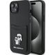 Karl Lagerfeld Karl Lagerfeld KLHCP15SSAPKCNPK iPhone 15 6.1" czarny/black hardcase Saffiano Cardslot Karl&Choupette Metal Pin