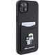 Karl Lagerfeld Karl Lagerfeld KLHCP15SSAPKCNPK iPhone 15 6.1" czarny/black hardcase Saffiano Cardslot Karl&Choupette Metal Pin