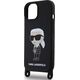 Karl Lagerfeld Karl Lagerfeld KLHCP15SSCBSKNK iPhone 15 6.1" hardcase czarny/black Crossbody Silicone Ikonik